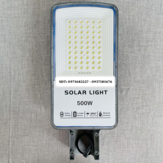 Đèn năng lượng mặt trời bàn chải mắt ngọc 500W – HLC500 – Tấm pin mono sạc nhanh