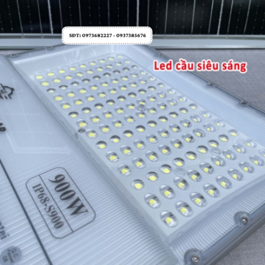 Đèn năng lượng mặt trời chống lóa mắt ngọc 900W New 2024 – Tấm pin mono