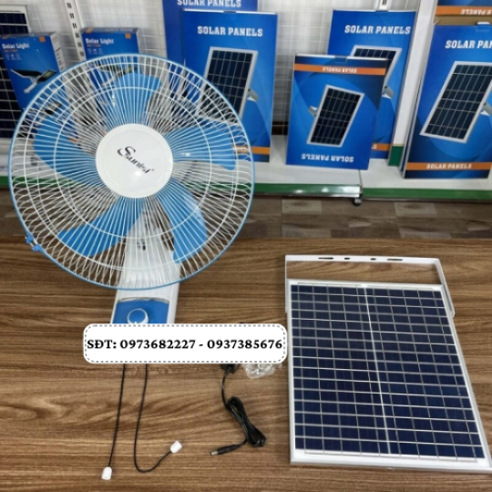 Quạt treo tường năng lượng mặt trời siêu mạnh | 2024