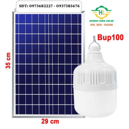 Đèn pha năng lượng mặt trời bóng bup 100W -HLB100 tấm pin mono
