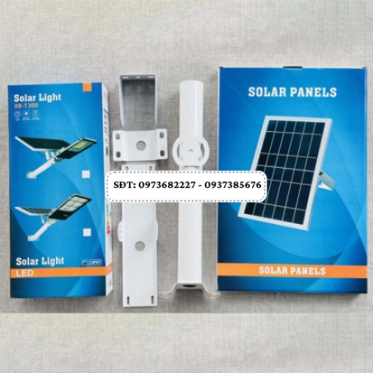 Đèn năng lượng mặt trời bàn chải 200W – HLC200 trắng – NEW 2024