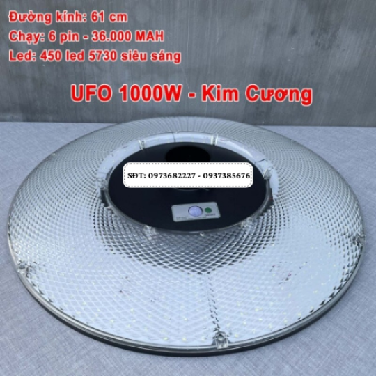 Đèn UFO liền thể năng lượng mặt trời UFO Kim Cương 1000w 3 màu