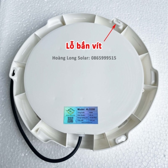 Đèn ốp trần năng lượng mặt trời 200w tấm pin mono | Mã HLO200 – ver 2024