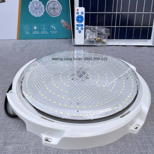 Đèn ốp trần năng lượng mặt trời 400w ánh sáng trắng | Mã HLO400- Tấm pin mono