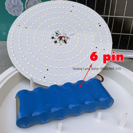 Đèn ốp trần năng lượng mặt trời 400w ánh sáng trắng | Mã HLO400- Tấm pin mono