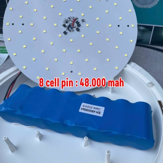 Đèn ốp trần năng lượng mặt trời 600w trắng | Mã HLO600- Led 5054 siêu sáng