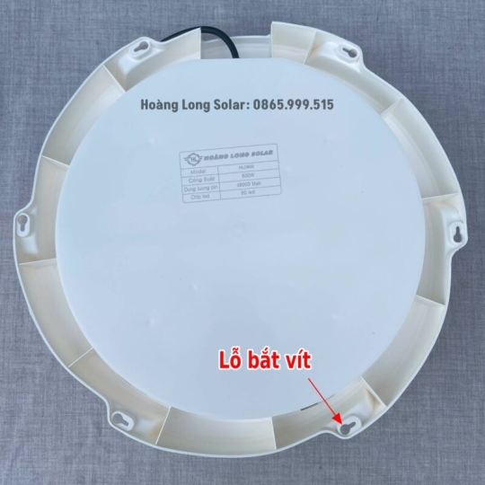 Đèn ốp trần năng lượng mặt trời 600w trắng | Mã HLO600- Led 5054 siêu sáng