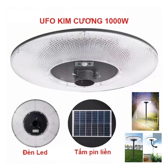 Đèn UFO liền thể năng lượng mặt trời UFO Kim Cương 1000w
