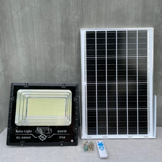 Đèn năng lượng mặt trời solar light 800w – HL-8800S New 2024 – Tấm pin mono