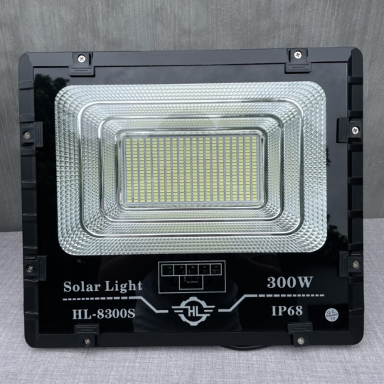 Đèn pha năng lượng mặt trời solar light 300w HL-8300S– Tấm pin mono – Mẫu mới 2024